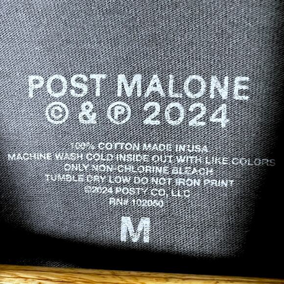 NWOT Post Malone LS Promo Shirt Country Album VIP Concert Tour Rock Rap Promo M - Picture 5 of 6